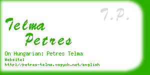 telma petres business card